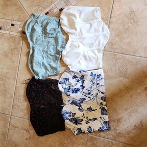 4 size medium Shein crop tube tops in excellent condition